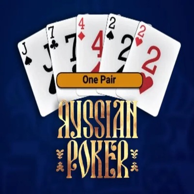 Russian Poker slot logo by OneTouch Games at Kaktuz Casino